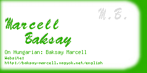 marcell baksay business card